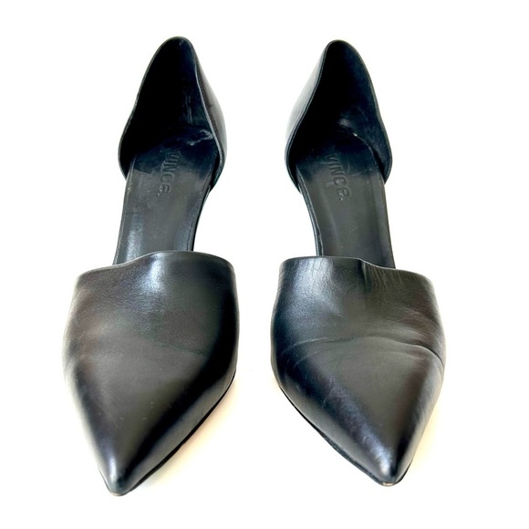 VINCE Claire Choked Up Leather D'Orsay Pumps Black Leather Pointed Toe Size 8.5 - Picture 5 of 9